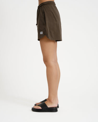Alani String Shorts Chocolate Brown Washed - Things I Like Things I Love