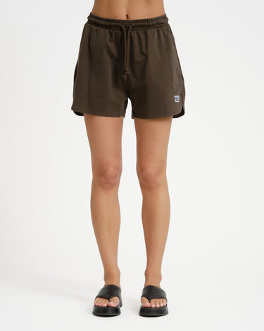 Alani String Shorts Chocolate Brown Washed - Things I Like Things I Love