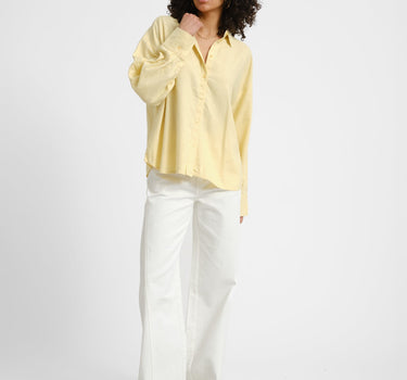 Almira Linen Blend Shirt Sunlight - Things I Like Things I Love
