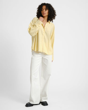 Almira Linen Blend Shirt Sunlight - Things I Like Things I Love