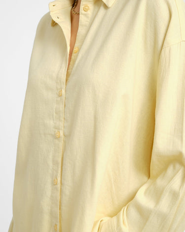 Almira Linen Blend Shirt Sunlight - Things I Like Things I Love
