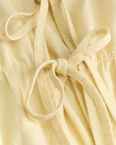 Almira Linen Blend Tie Top Sunlight - Things I Like Things I Love