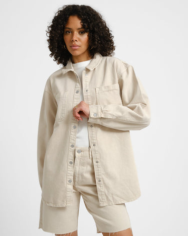 Alva Colored Denim Shacket Bo Pumice Stone - Things I Like Things I Love