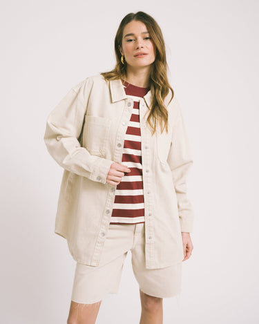 Alva Colored Denim Shacket Bo Pumice Stone - Things I Like Things I Love