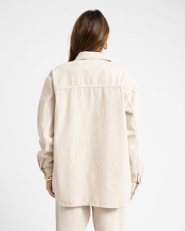 Alva Colored Denim Shacket Bo Pumice Stone - Things I Like Things I Love