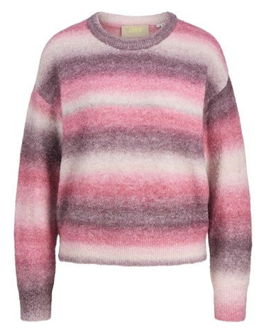 Amira Crew Neck Knit Pink Space Dye - Things I Like Things I Love