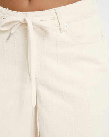 Amy Sille Wide Shorts Ecru/Needle stripe - Things I Like Things I Love