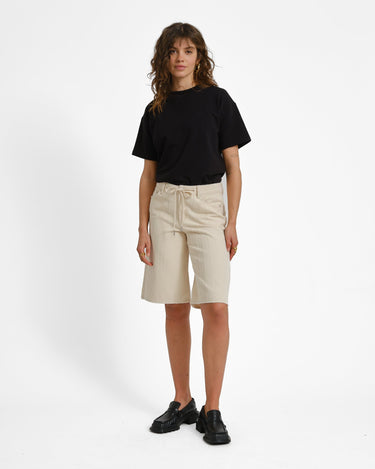 Amy Sille Wide Shorts Ecru/Needle stripe - Things I Like Things I Love
