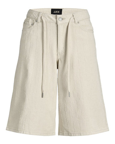 Amy Sille Wide Shorts Ecru/Needle stripe - Things I Like Things I Love