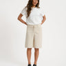 Amy Sille Wide Shorts Ecru/Needle stripe - Things I Like Things I Love