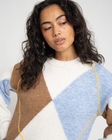 Armie Argyle Knit Multicolor - Things I Like Things I Love