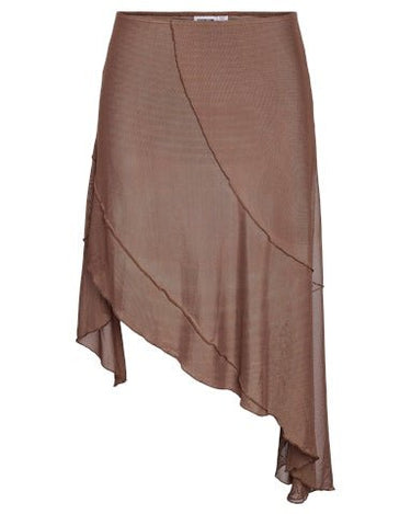 Aruba Mesh Skirt Chocolate Brown - Things I Like Things I Love
