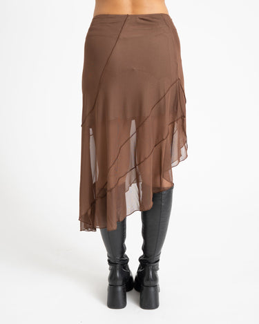 Aruba Mesh Skirt Chocolate Brown - Things I Like Things I Love