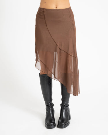 Aruba Mesh Skirt Chocolate Brown - Things I Like Things I Love