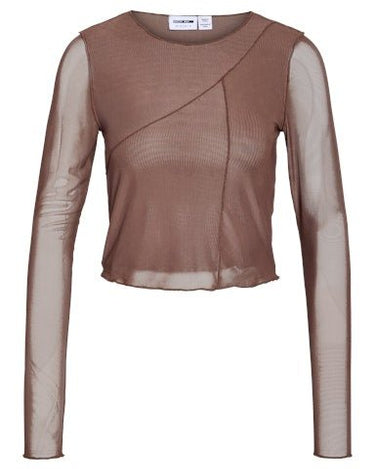 Aruba Overlock Detail Top Chocolate Brown - Things I Like Things I Love