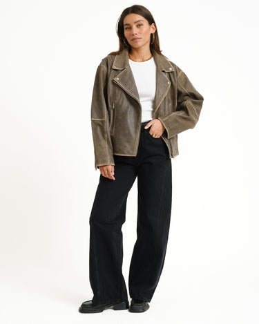 Ashley Leather Biker TIL Demitasse / Dark Brown - Things I Like Things I Love