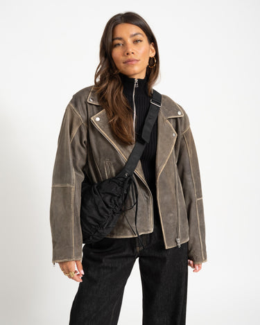 Ashley Leather Biker TIL Demitasse / Dark Brown - Things I Like Things I Love