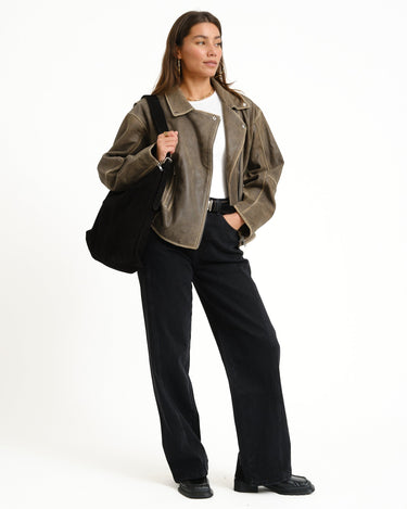 Ashley Leather Biker TIL Demitasse / Dark Brown - Things I Like Things I Love