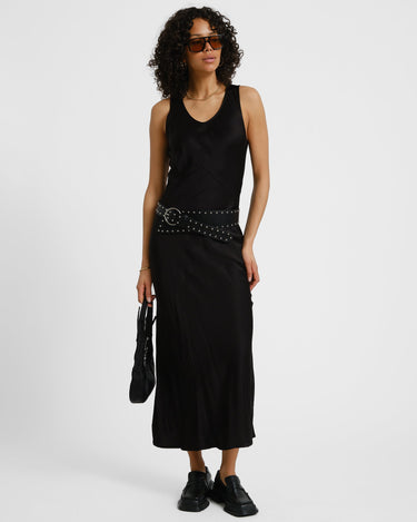 Aware Avilda V - Neck Dress Black - Things I Like Things I Love