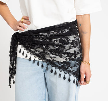 Aware Bara Lace Scarf Black - Things I Like Things I Love