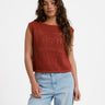 Aware Baylee Boatneck Crochet Top Russet Brown - Things I Like Things I Love