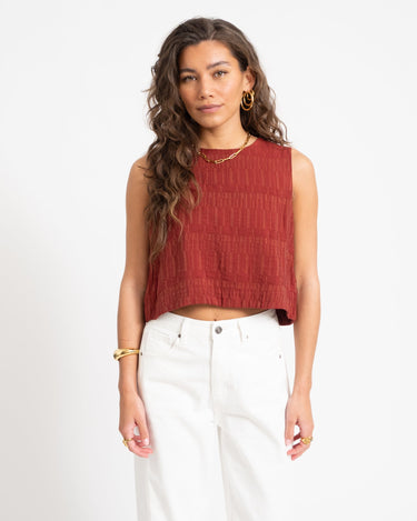 Aware Beatrix O - Neck Top Russet Brown - Things I Like Things I Love