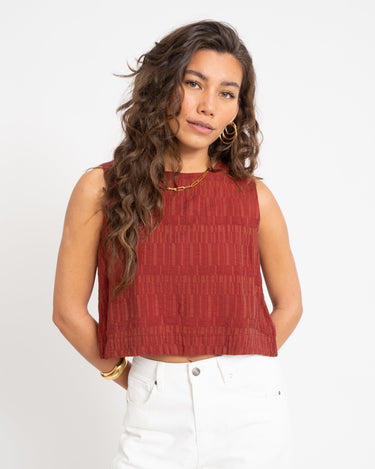 Aware Beatrix O - Neck Top Russet Brown - Things I Like Things I Love