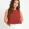 Aware Beatrix O - Neck Top Russet Brown - Things I Like Things I Love