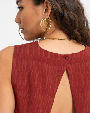Aware Beatrix O - Neck Top Russet Brown - Things I Like Things I Love
