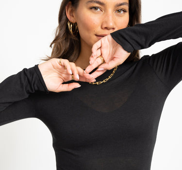 Aware Glesha Boatneck Top Black - Things I Like Things I Love