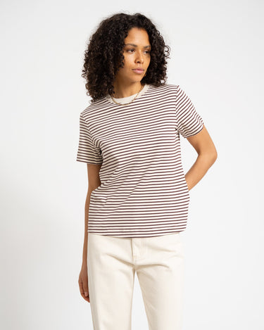 AWARE JADA NAIMA O - NECK T - SHIRT Birch/Bitter Chocolate - Things I Like Things I Love