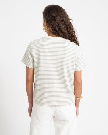Aware Jada Naima O - Neck T-Shirt Birch/Gray Mist - Things I Like Things I Love