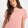 Aware Jada Naima O - Neck T-Shirt White Molten Lava - Things I Like Things I Love
