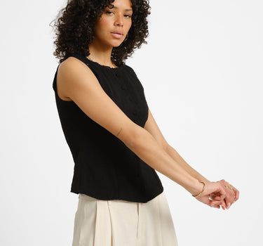 Aware Lise O - neck Top Black - Things I Like Things I Love