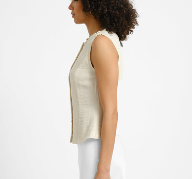 Aware Lise O - neck Top Bone White - Things I Like Things I Love