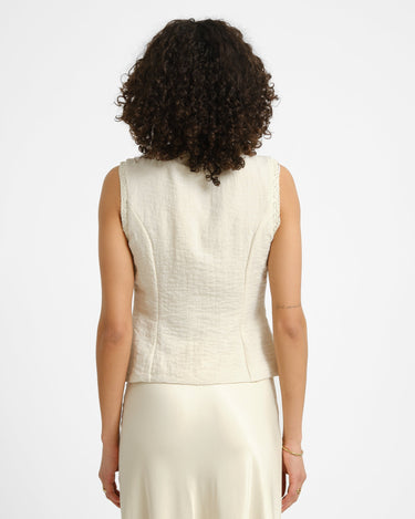 Aware Lise O - neck Top Bone White - Things I Like Things I Love