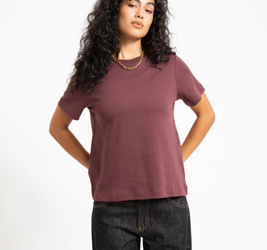 Aware Naima O-Neck T-Shirt Catawba Grape - Things I Like Things I Love
