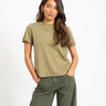 Aware Naima O-Neck T-Shirt Martini Olive - Things I Like Things I Love
