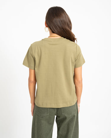 Aware Naima O-Neck T-Shirt Martini Olive - Things I Like Things I Love