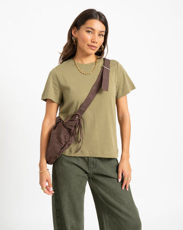 Aware Naima O-Neck T-Shirt Martini Olive - Things I Like Things I Love