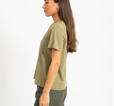 Aware Naima O-Neck T-Shirt Martini Olive - Things I Like Things I Love