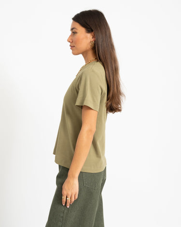 Aware Naima O-Neck T-Shirt Martini Olive - Things I Like Things I Love