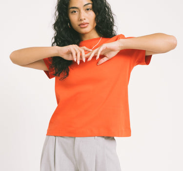 Aware Naima O - Neck T-Shirt Molten Lava - Things I Like Things I Love