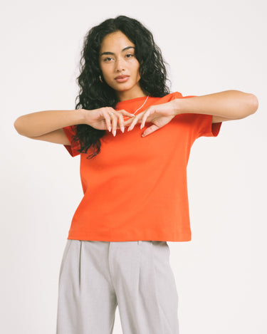 Aware Naima O - Neck T-Shirt Molten Lava - Things I Like Things I Love