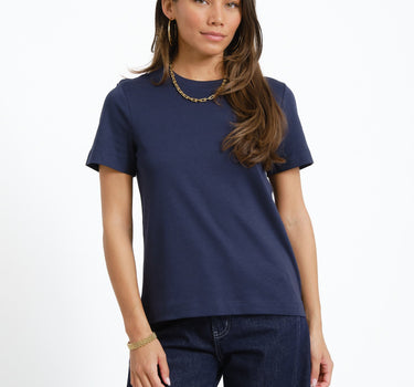 Aware Naima O-Neck T-Shirt Noos Dark Sapphire - Things I Like Things I Love