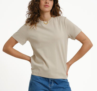 Aware Naima O - Neck T-Shirt Pelican - Things I Like Things I Love
