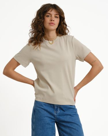 Aware Naima O - Neck T-Shirt Pelican - Things I Like Things I Love