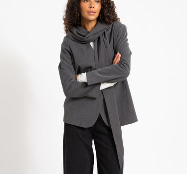Aware Noerrebro V-Neck Blazer Grey Melange - Things I Like Things I Love