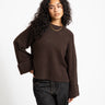 Aware Novah O-Neck Knit Pullover Chocolate Torte - Things I Like Things I Love