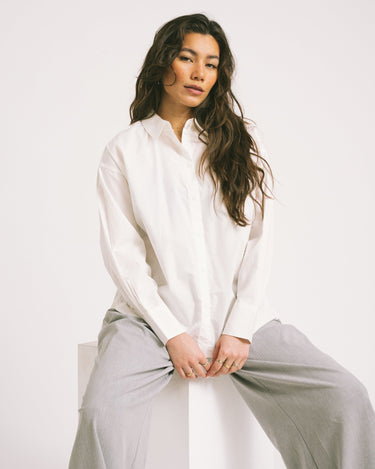 Aware Parina Loose Shirt Snow White - Things I Like Things I Love